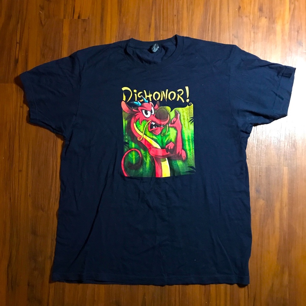 Disney Mulan Mushu Dragon Dishonor Graphic T Shirt